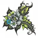 toxic flawer  tattoo design idea