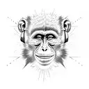 parachuting monkey tattoo design idea