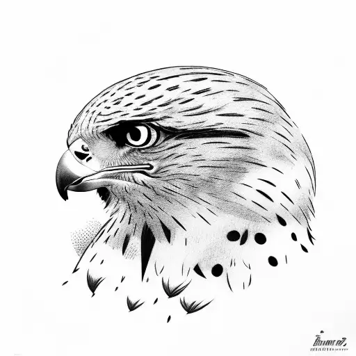 Falcon tattoo design idea