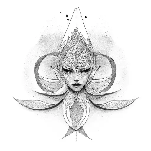 Strelitzia tattoo design idea
