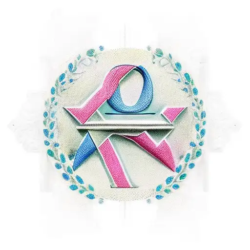 memorial to fashion designer with initials m l tattoo design idea