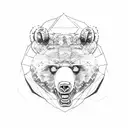 Kanye west bear tattoo design idea