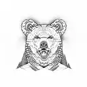 Kanye west bear tattoo design idea