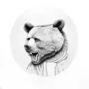 Kanye west bear tattoo design idea