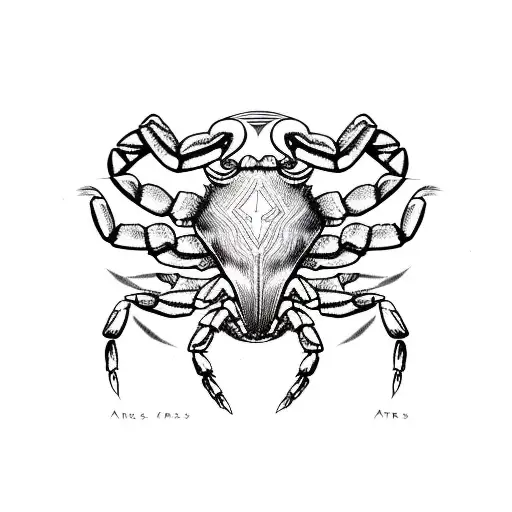 aries ram/ cancer crab  tattoo design idea