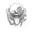 makima chainsaw man tattoo design idea