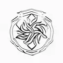 Gold chimical element and titanium chimical element tattoo design idea