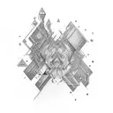 Gold chimical element and titanium chimical element tattoo design idea