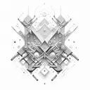 Gold chimical element and titanium chimical element tattoo design idea