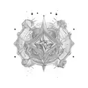 geographical coordinate tattoo design idea