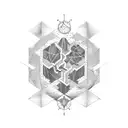 geographical coordinate tattoo design idea