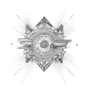 geographical coordinate tattoo design idea