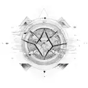 geographical coordinate tattoo design idea