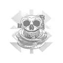 Incorporate a silhouette of a hustler in action surrounded by money bags and cartel symbols in a blackwork design tattoo design idea