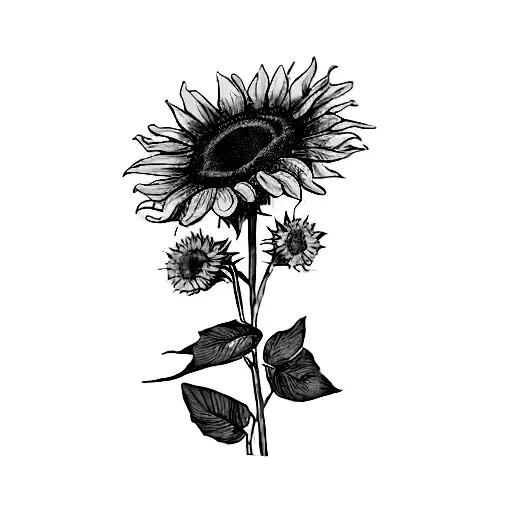 Sunflowers with the phrase "Choose to live" and the yellow September symbol tattoo design idea