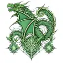 Green Dragon tattoo design idea