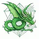Green Dragon tattoo design idea