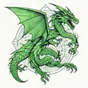 Green Dragon tattoo design idea