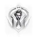 mirror,haircuts, scissor,heart line beats for barber tattoo design idea