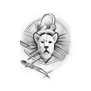 mirror,haircuts, scissor,heart line beats for barber tattoo design idea