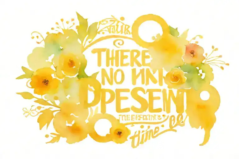 text "there is no present like the time" write this tattoo design idea