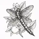 dragonfly and hummingbird tattoo design idea
