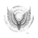 wings with the verse Romans 12:19 below and the word Formidable above for the outside of a wrist tattoo design idea