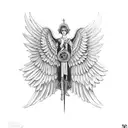 wings with the verse Romans 12:19 below and the word Formidable above for the outside of a wrist tattoo design idea