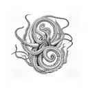 Black Tentacles spiraling down my forearm to my wrist tattoo design idea