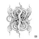 Black Tentacles spiraling down my forearm to my wrist tattoo design idea