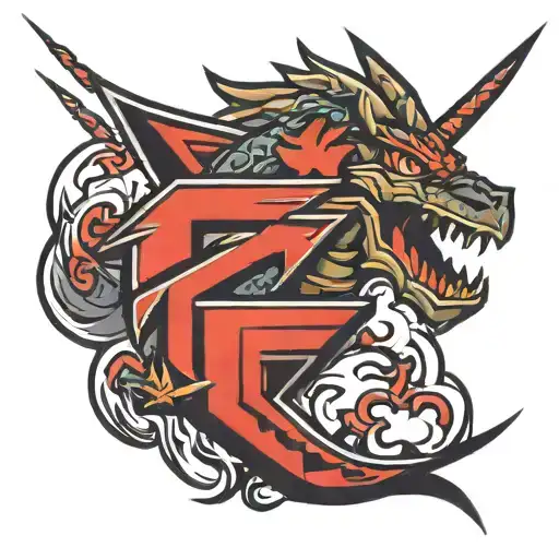 faze logo with Japanese theme tattoo design idea