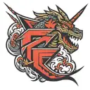 faze logo with Japanese theme tattoo design idea