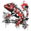 chameleon tattoo design idea