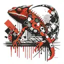 chameleon tattoo design idea