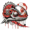 chameleon tattoo design idea