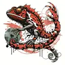 chameleon tattoo design idea