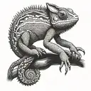 chameleon tattoo design idea
