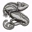 chameleon tattoo design idea