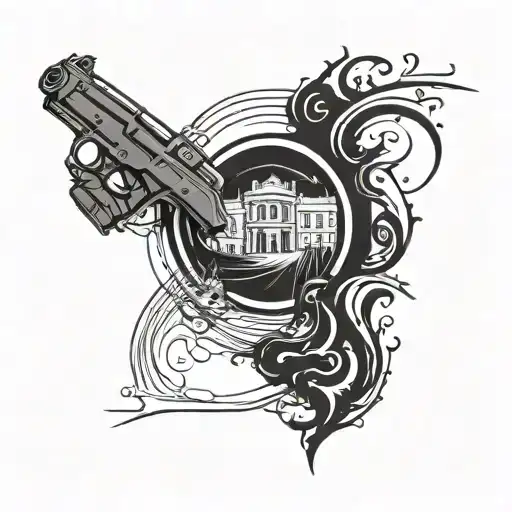 James Bond logo incorporated into the design tattoo design idea