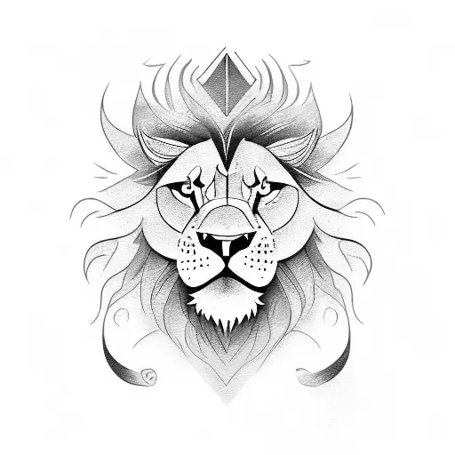 guardian lion tattoo design idea
