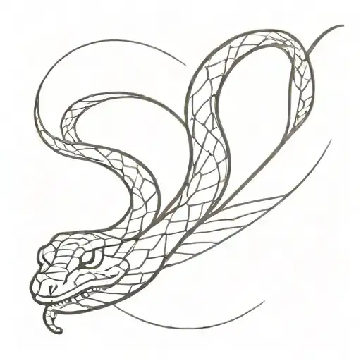 A feminist tattoo design incorporating a snake shedding its skin, symbolizing transformation and rebirth in the face of adversity tattoo design idea