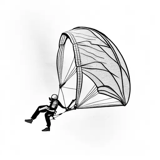 paragliding, photography, mountain tattoo design idea