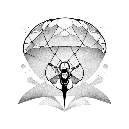 paragliding, photography tattoo design idea
