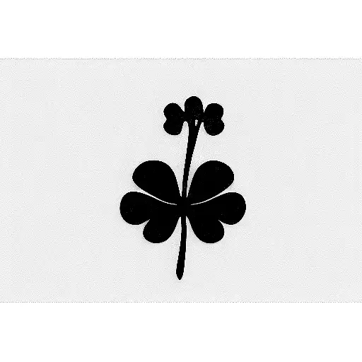 shamrock made from the number 51 tattoo design idea