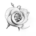 daffodil with a rose and geranium tattoo design idea