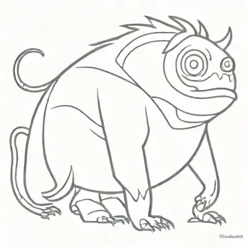 monster tattoo design idea