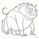 monster tattoo design idea