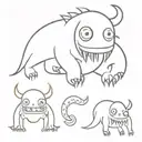 monster tattoo design idea