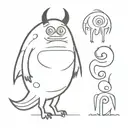 monster tattoo design idea