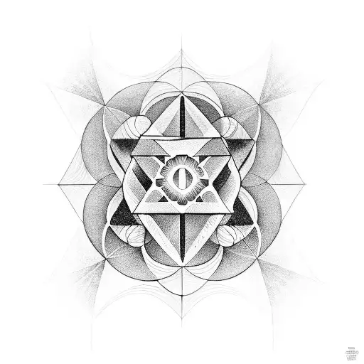 sacred geometry tattoo design idea